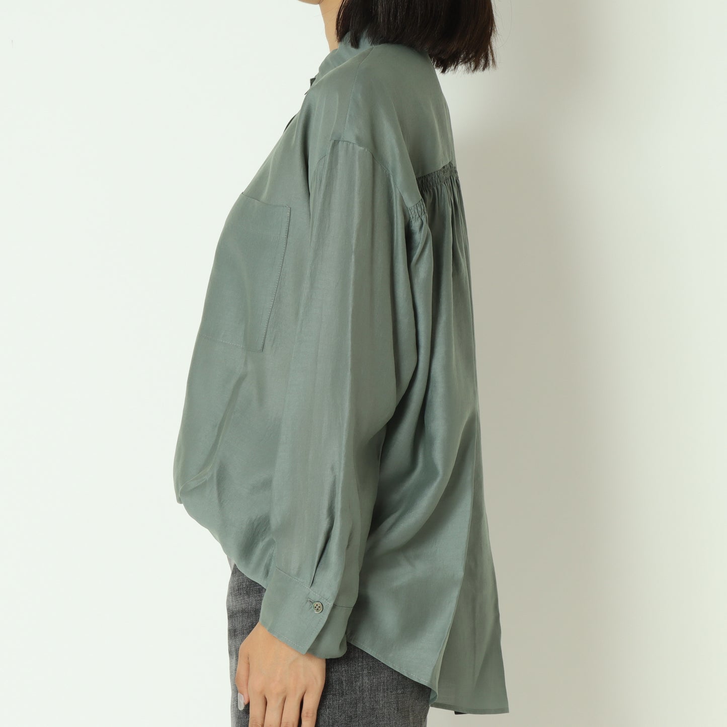 グロッシーシャツブラウス  531406