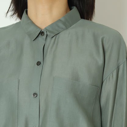 グロッシーシャツブラウス  531406