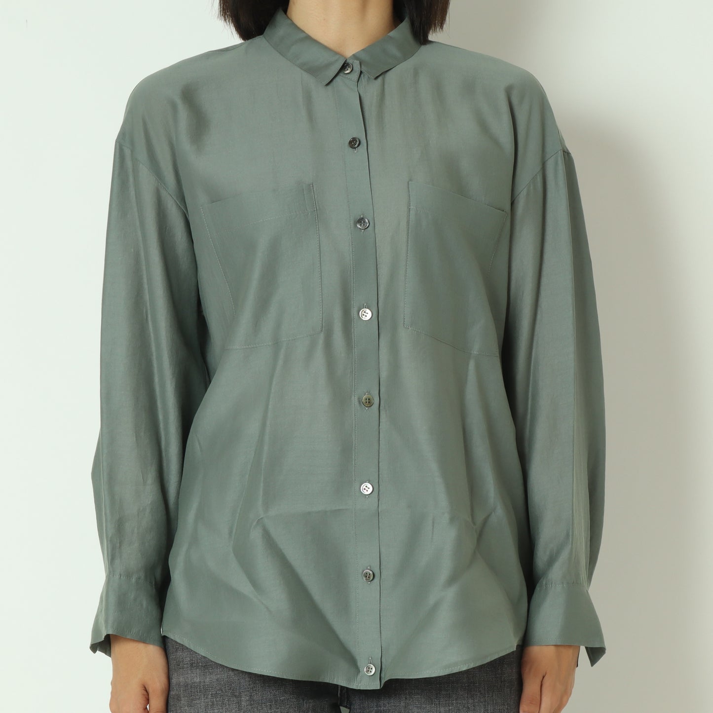 グロッシーシャツブラウス  531406