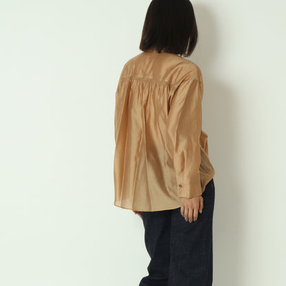 グロッシーシャツブラウス  531406