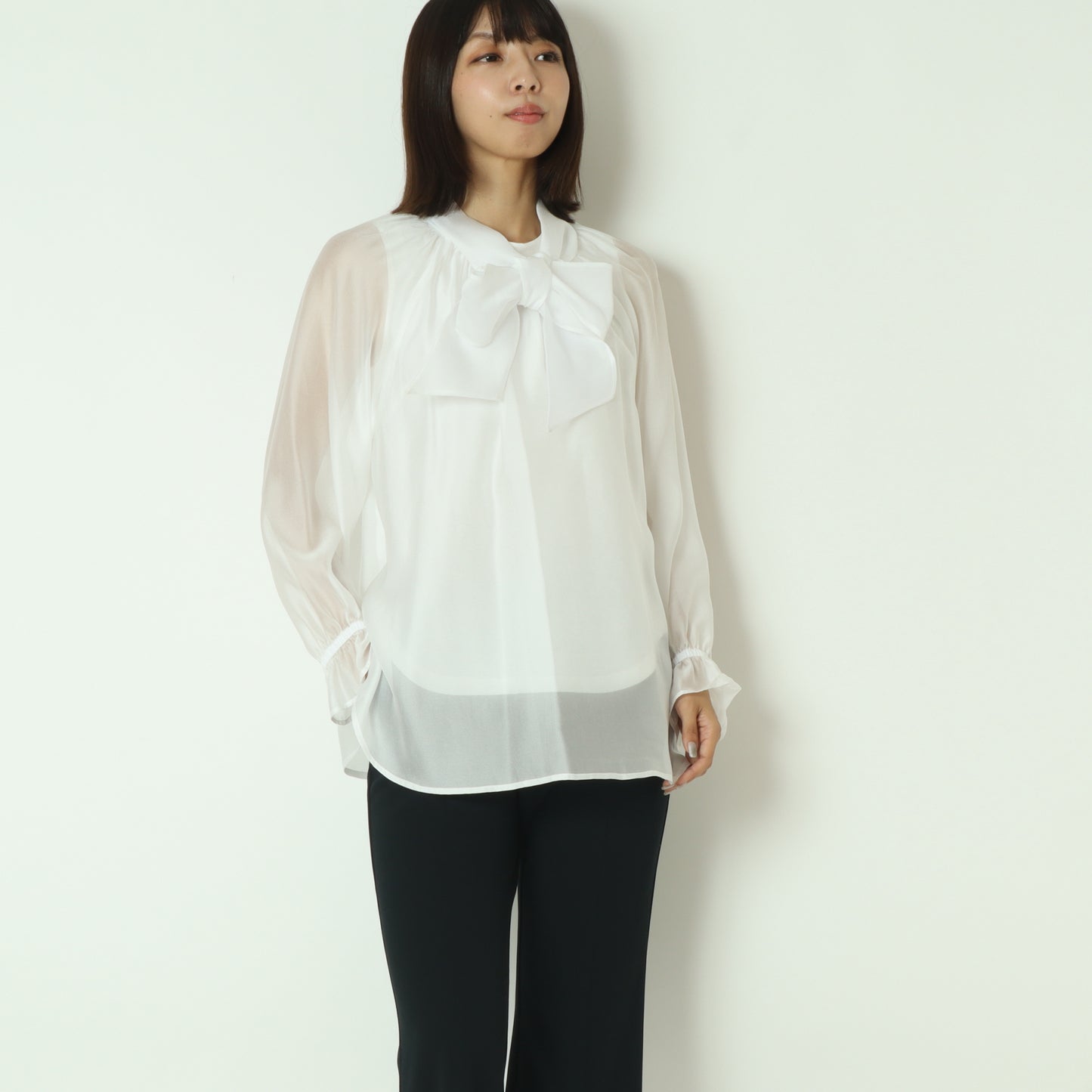 シアーボウタイブラウス  531409