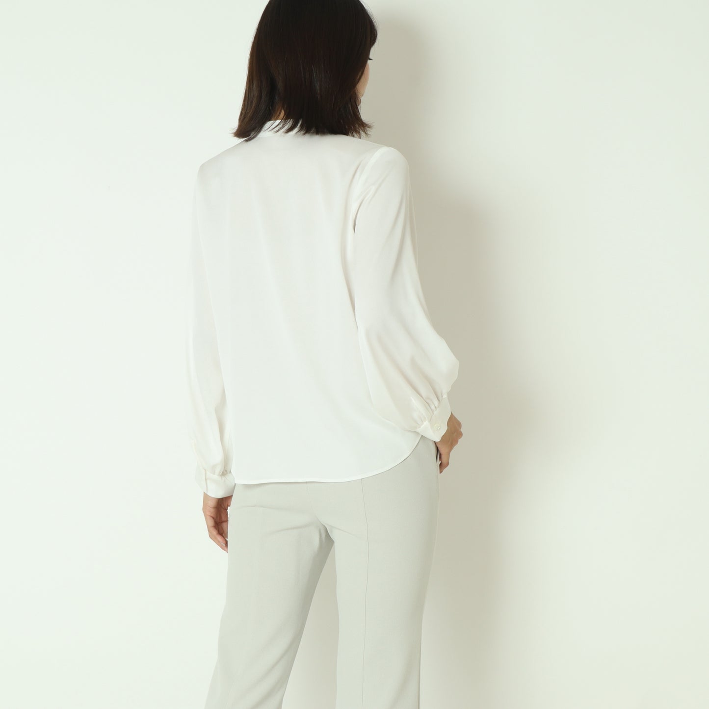 バイカラーフリルラインブラウス  531436