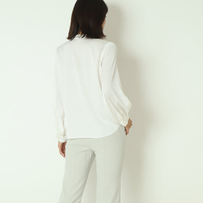 バイカラーフリルラインブラウス  531436