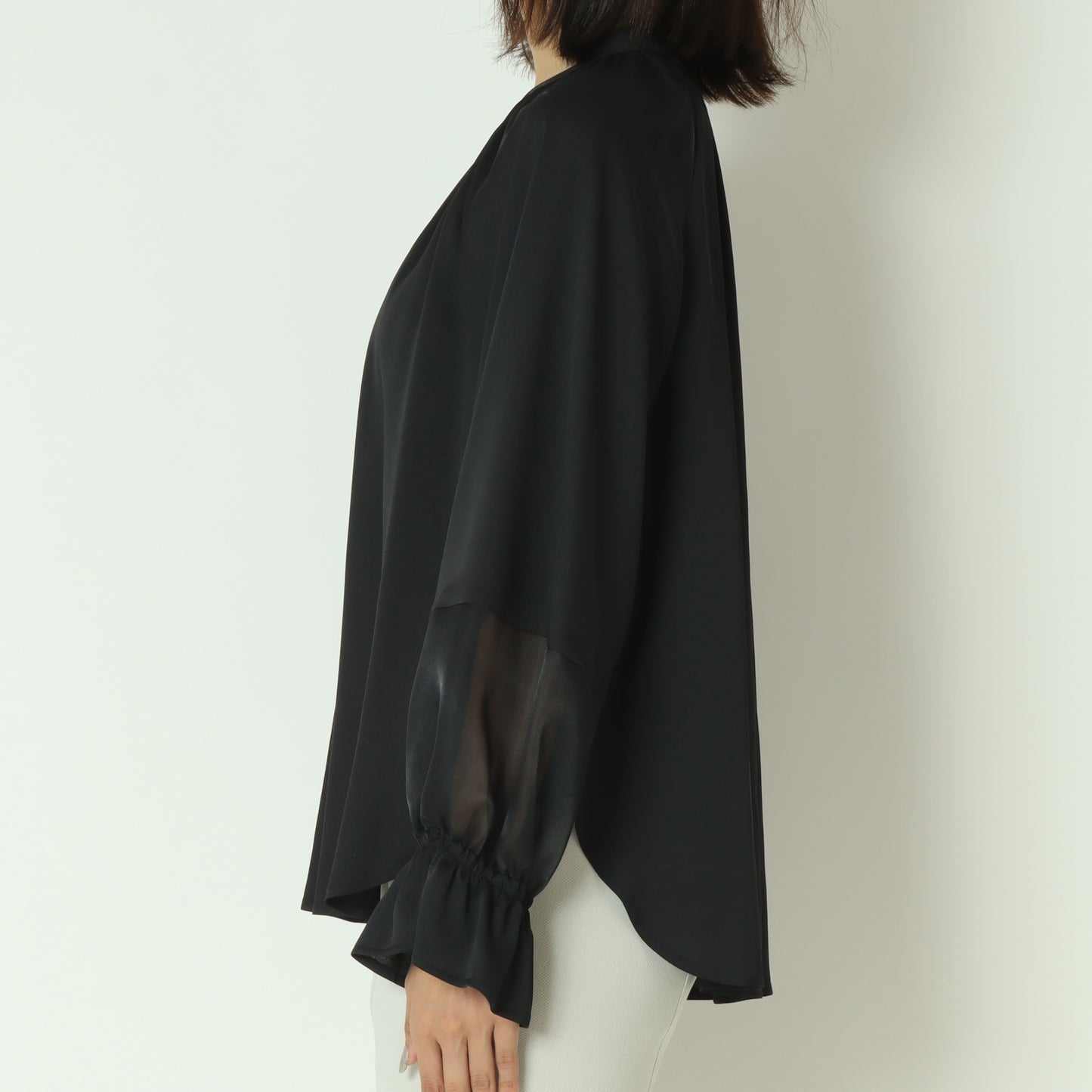 切り替えシアースリーブブラウス  531437