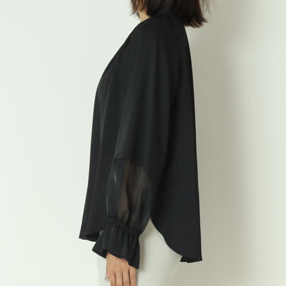 切り替えシアースリーブブラウス  531437