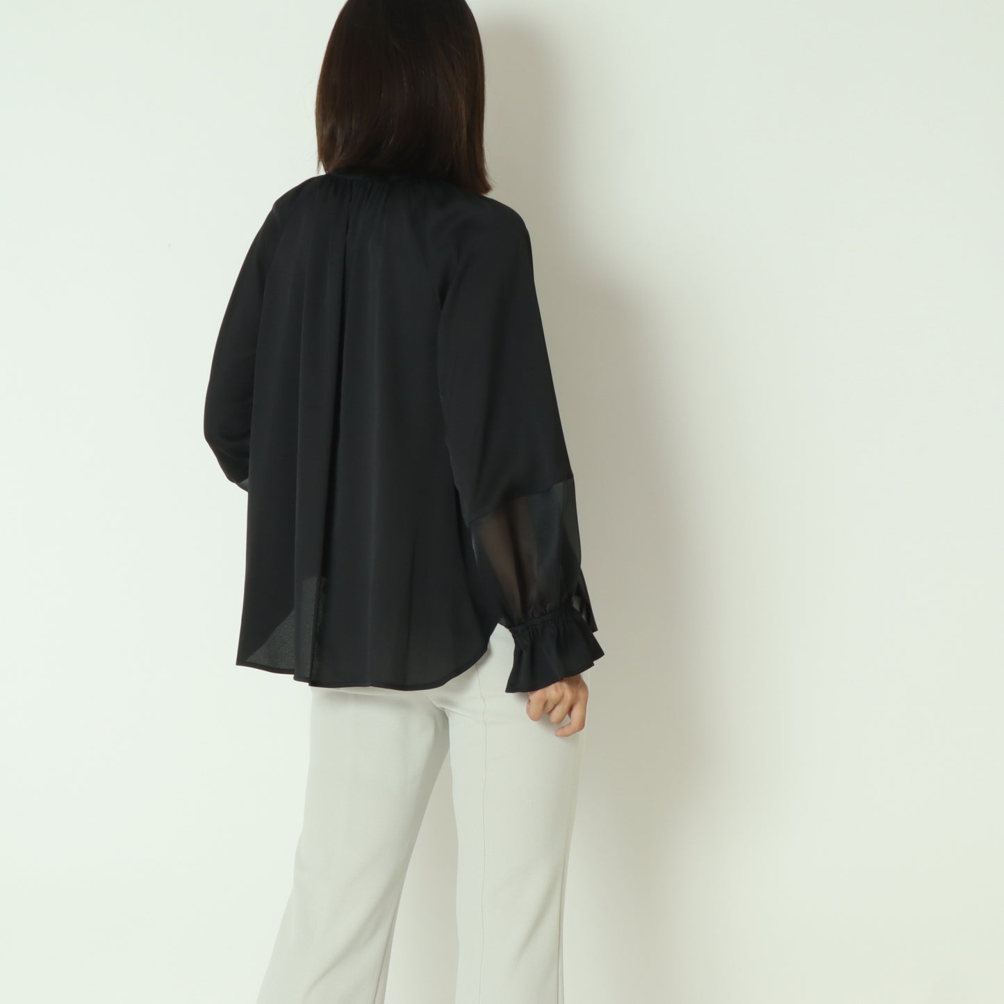 切り替えシアースリーブブラウス  531437