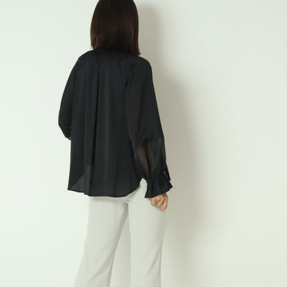 切り替えシアースリーブブラウス  531437