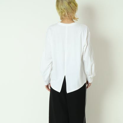 ロゴプリントバックスリットロンT  532923