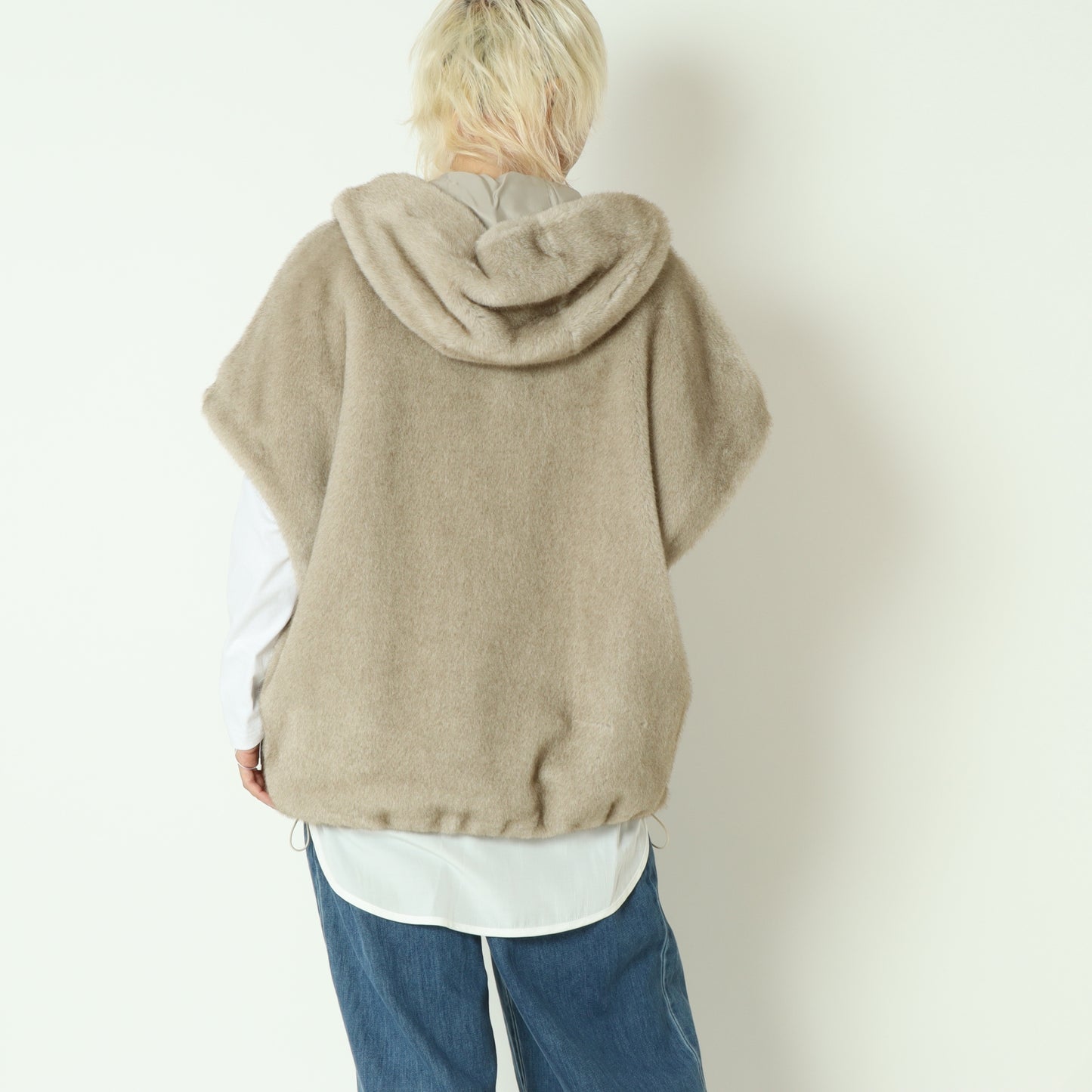 ミンクファー調ジップフーディー  532436