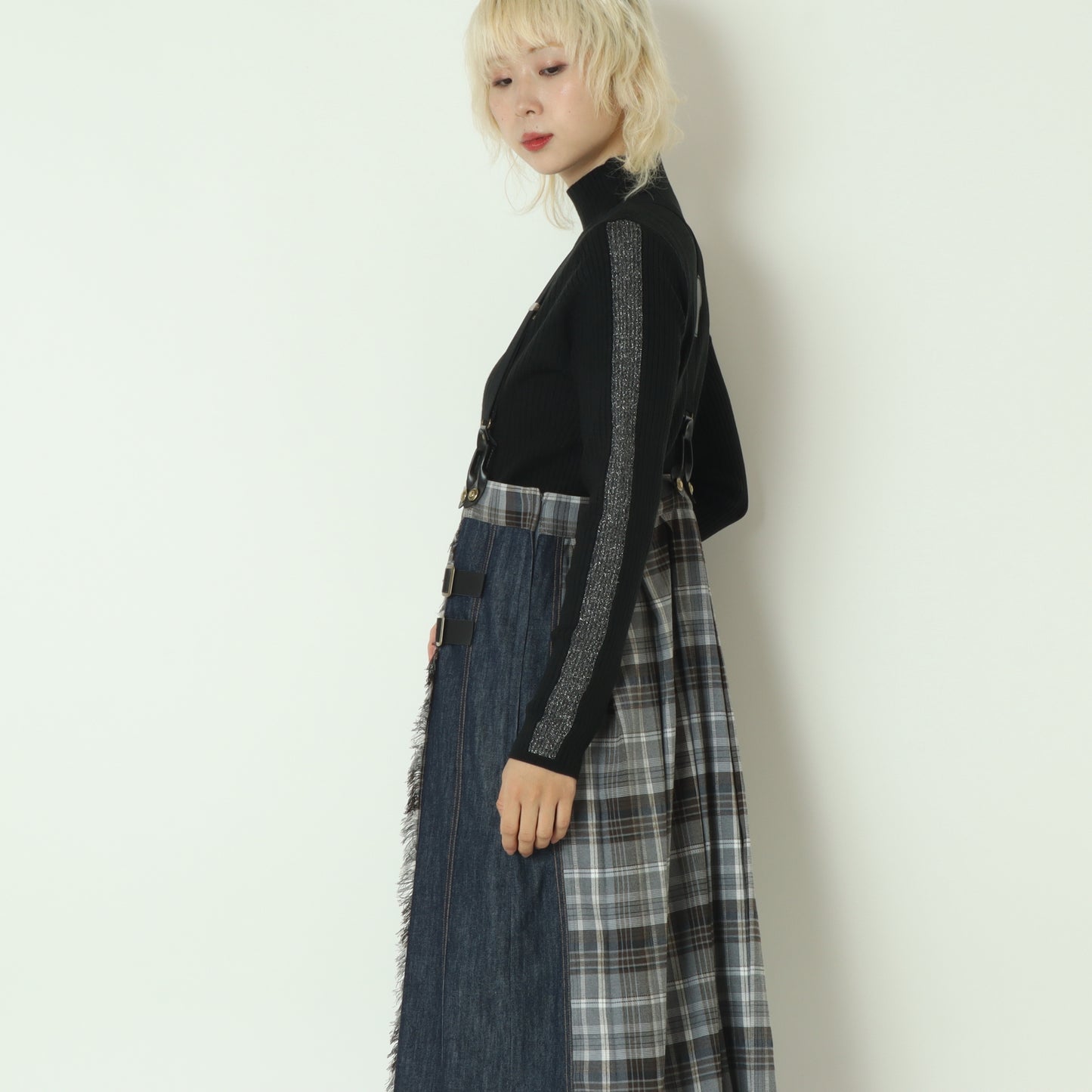 ラメライン入りリブニット  531913