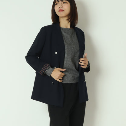 ストライプライニングテーラードダブルジャケット531471