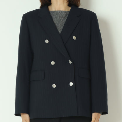 ストライプライニングテーラードダブルジャケット531471