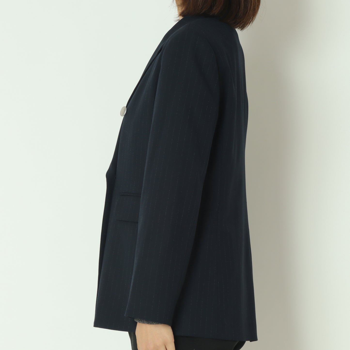 ストライプライニングテーラードダブルジャケット531471