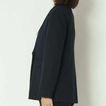 ストライプライニングテーラードダブルジャケット531471