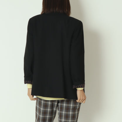 ストライプライニングテーラードダブルジャケット531471