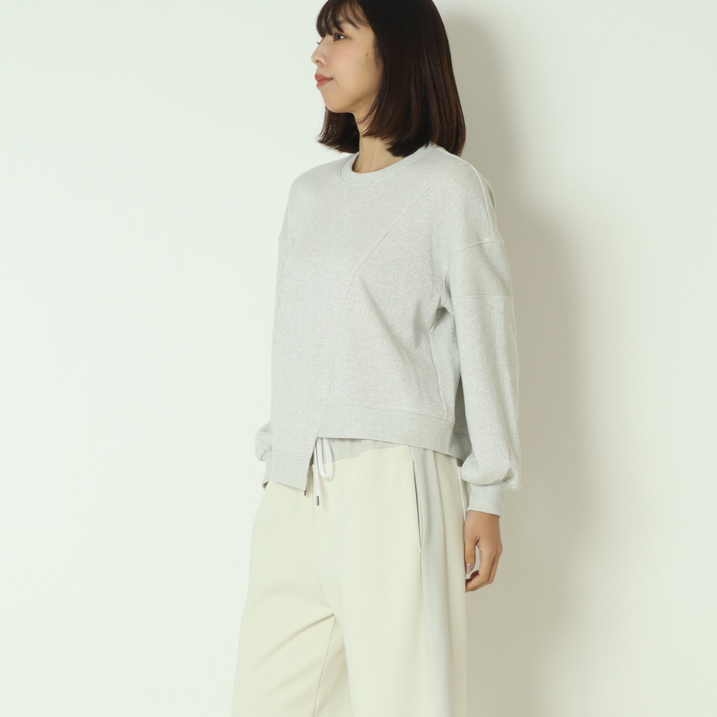 アシンメトリーラメスウェット 532925