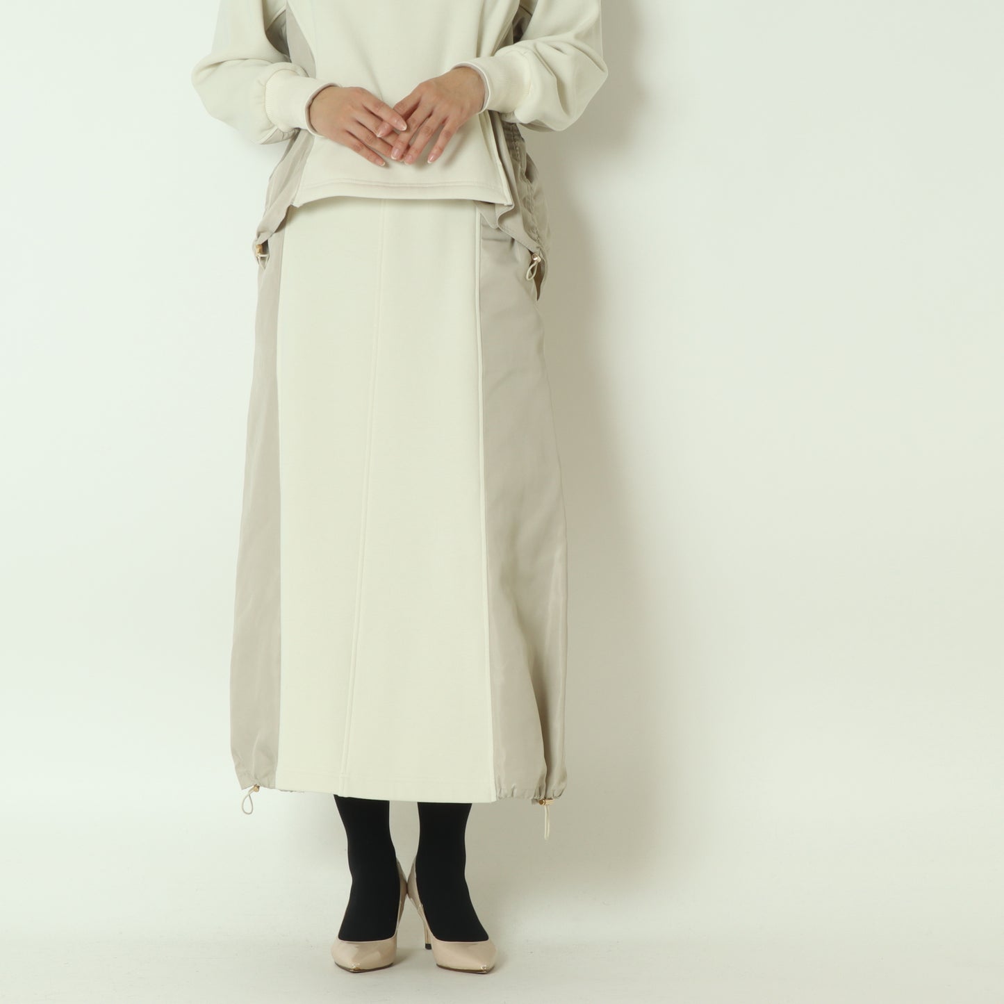 異素材ドッキングスウェットスカート  531667