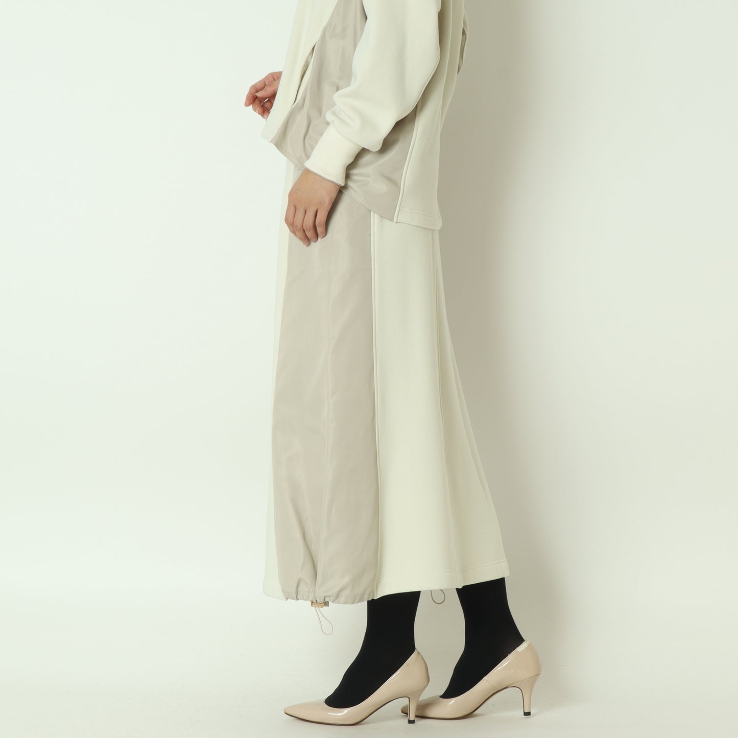 異素材ドッキングスウェットスカート  531667