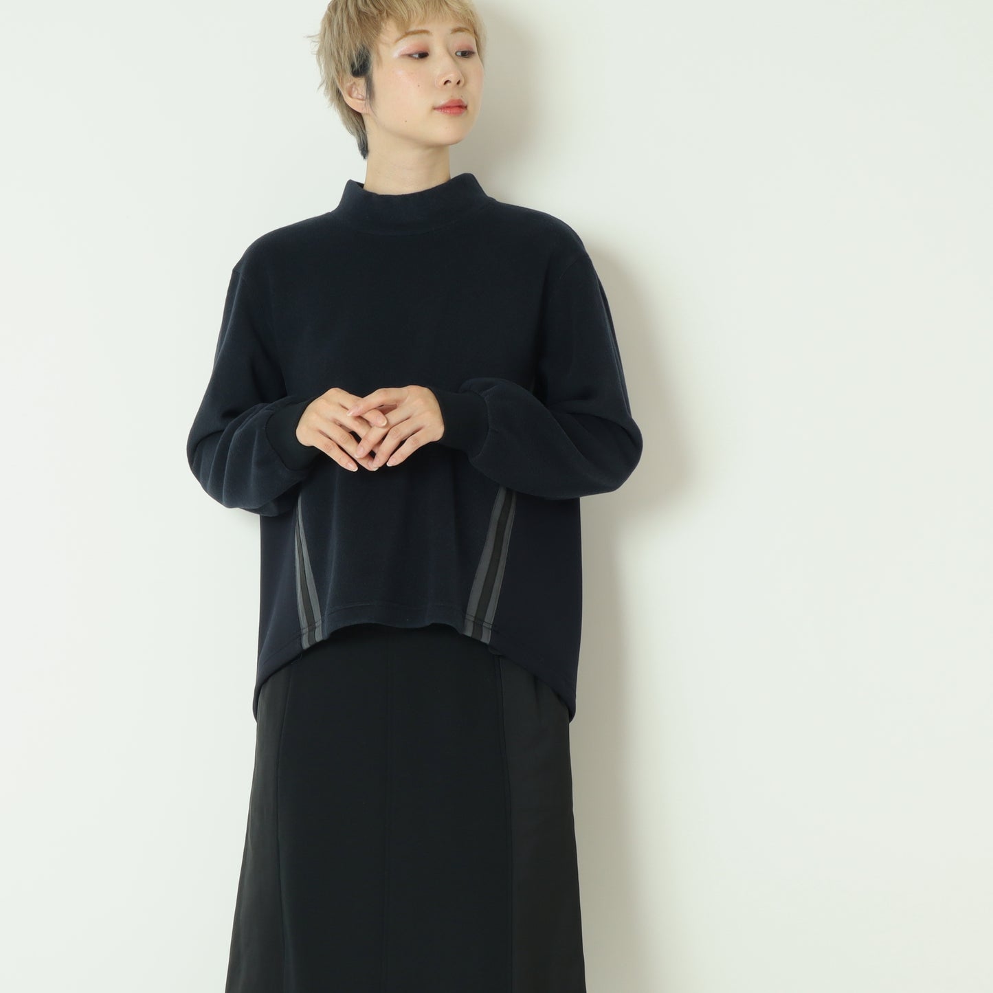 ライン入りハイネックプルオーバー  531963