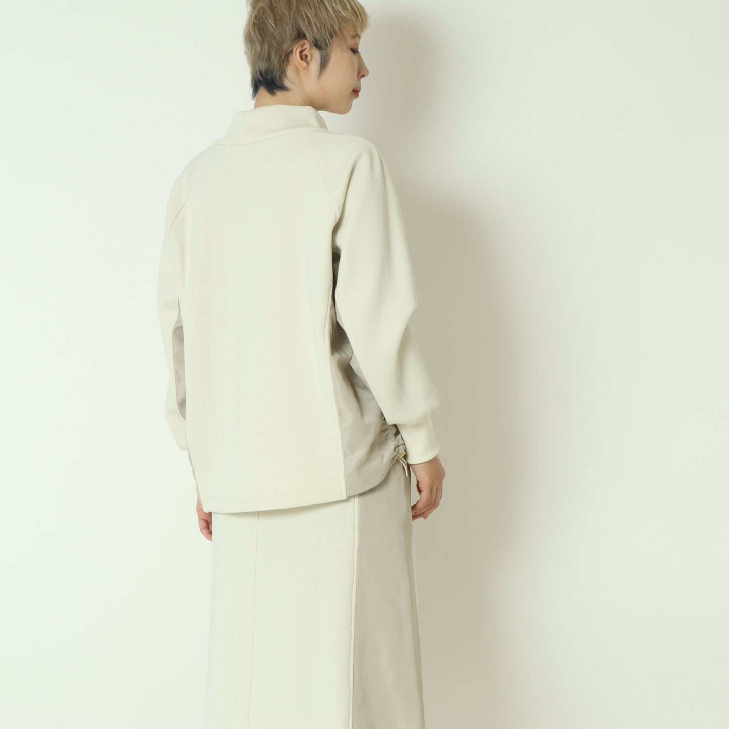 異素材ドッキングスウェットプルオーバー  531970