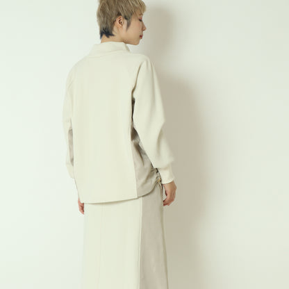 異素材ドッキングスウェットプルオーバー  531970