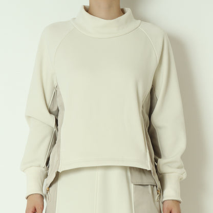 異素材ドッキングスウェットプルオーバー  531970