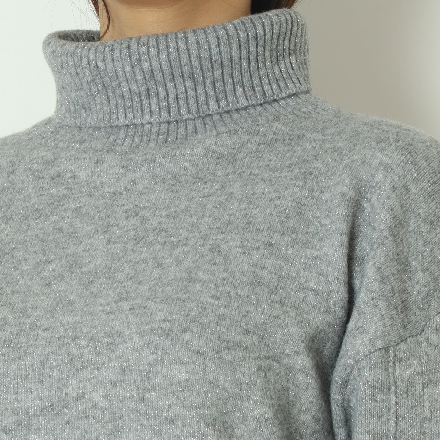 ウール混星釦タートルニット  531958