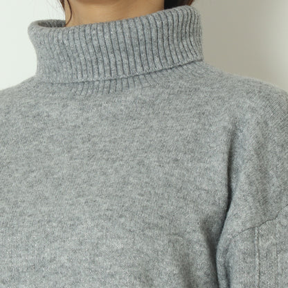 ウール混星釦タートルニット  531958