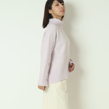 ウール混星釦タートルニット  531958
