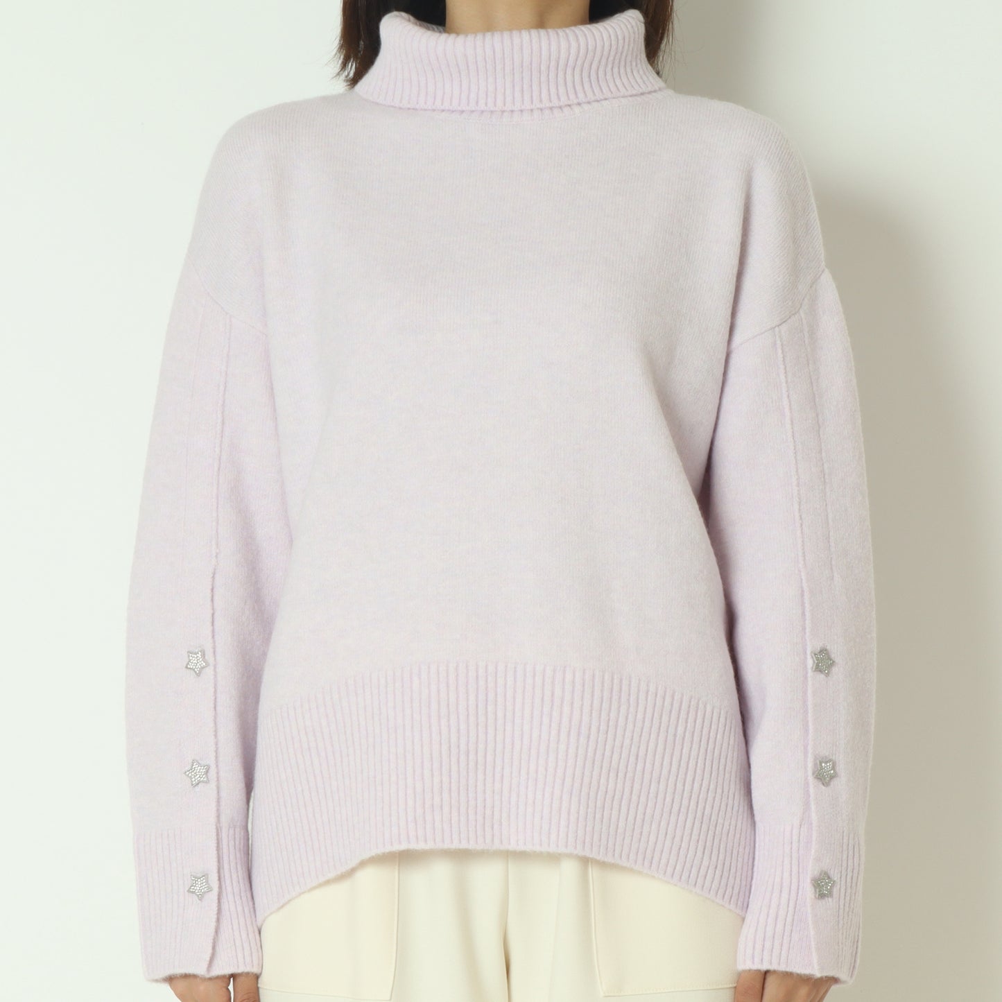 ウール混星釦タートルニット  531958