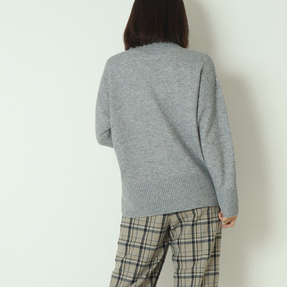 ウール混星釦タートルニット  531958