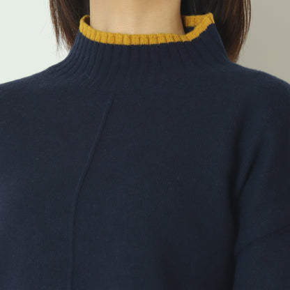 カシミヤ混ハイネックロゴニット  531973