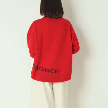 カシミヤ混ハイネックロゴニット  531973