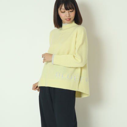 カシミヤ混ハイネックロゴニット  531973