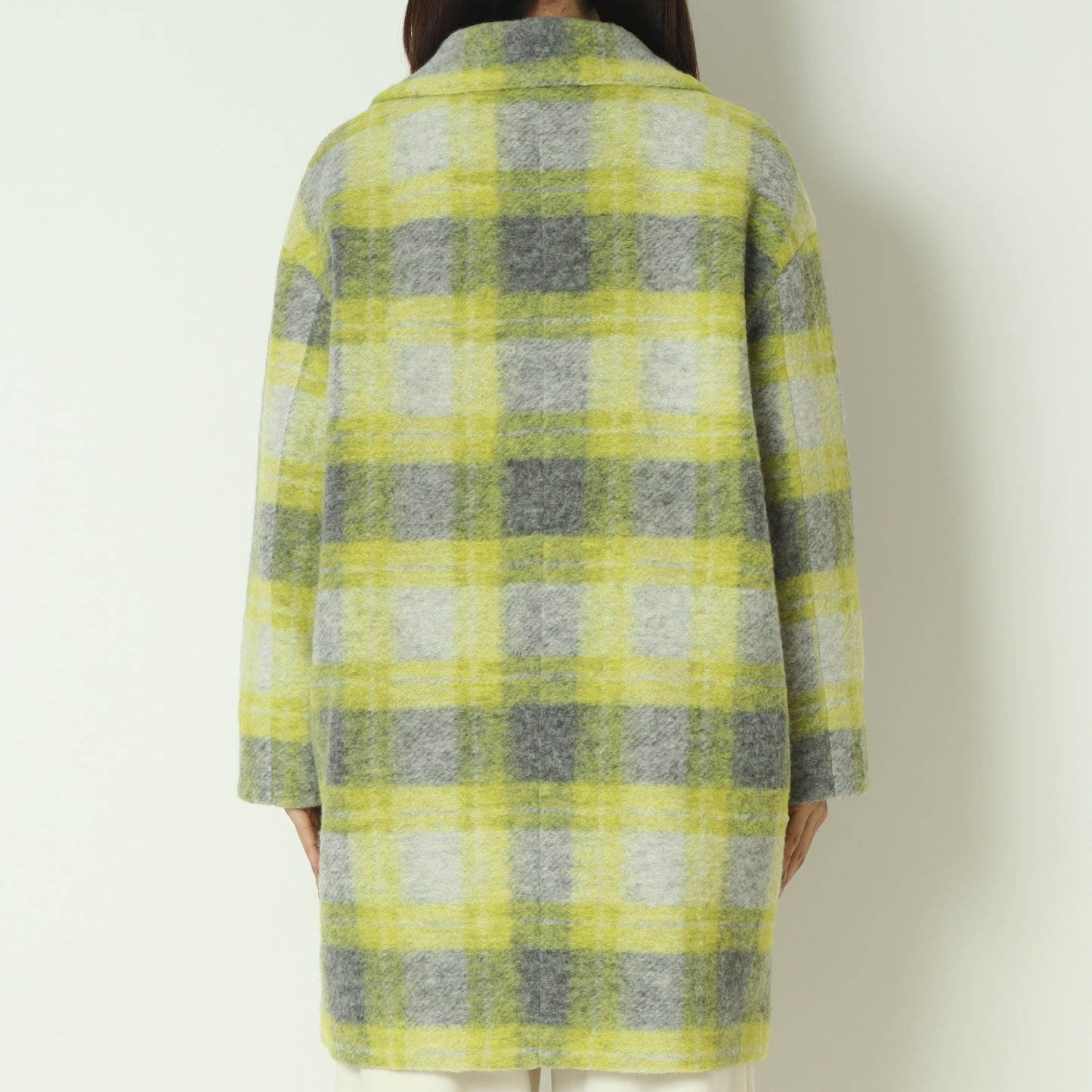 ウールチェックコート  531484