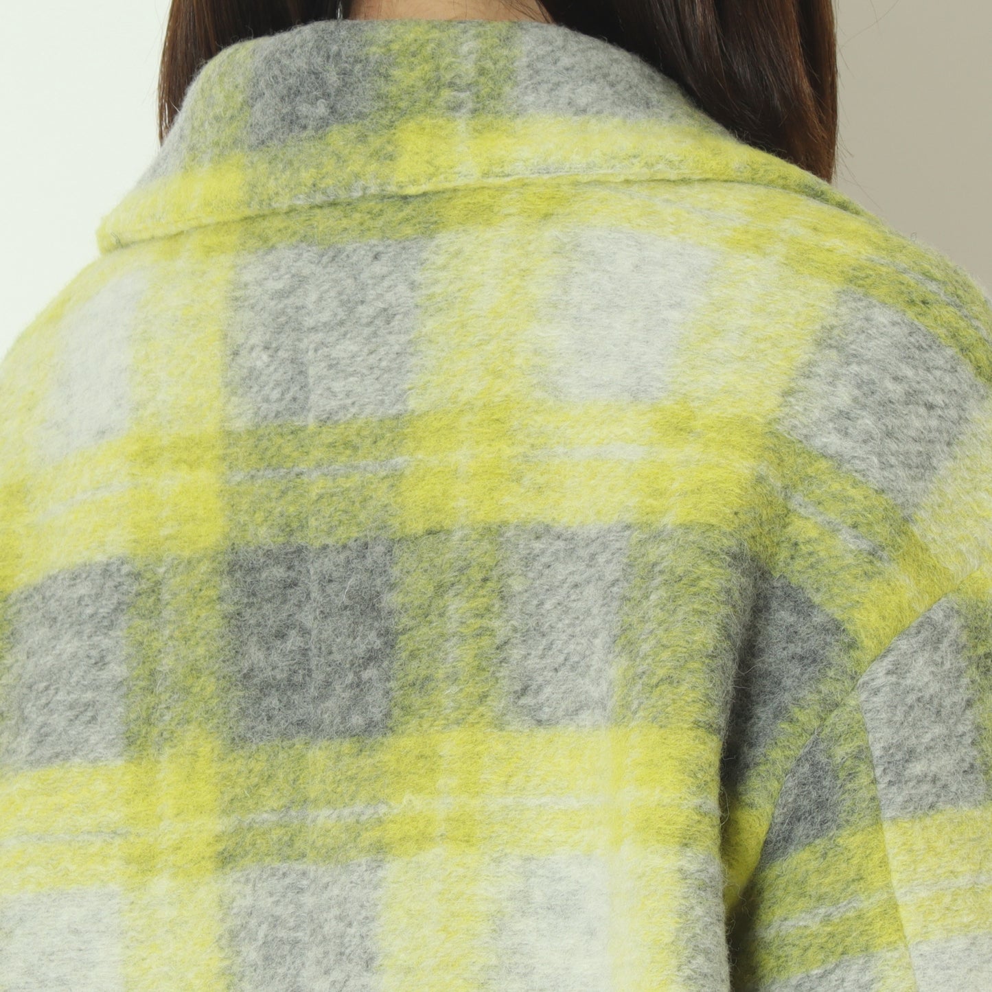 ウールチェックコート  531484