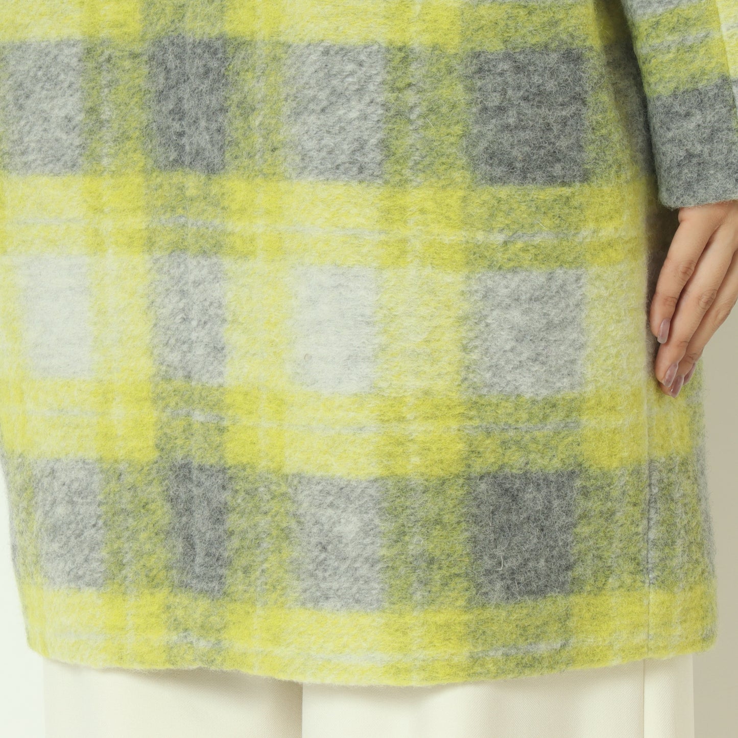 ウールチェックコート  531484