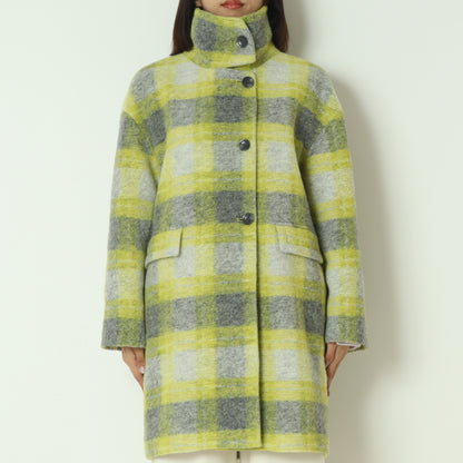 ウールチェックコート  531484