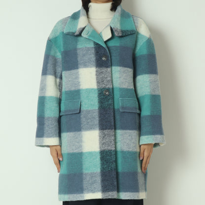 ウールチェックコート  531484