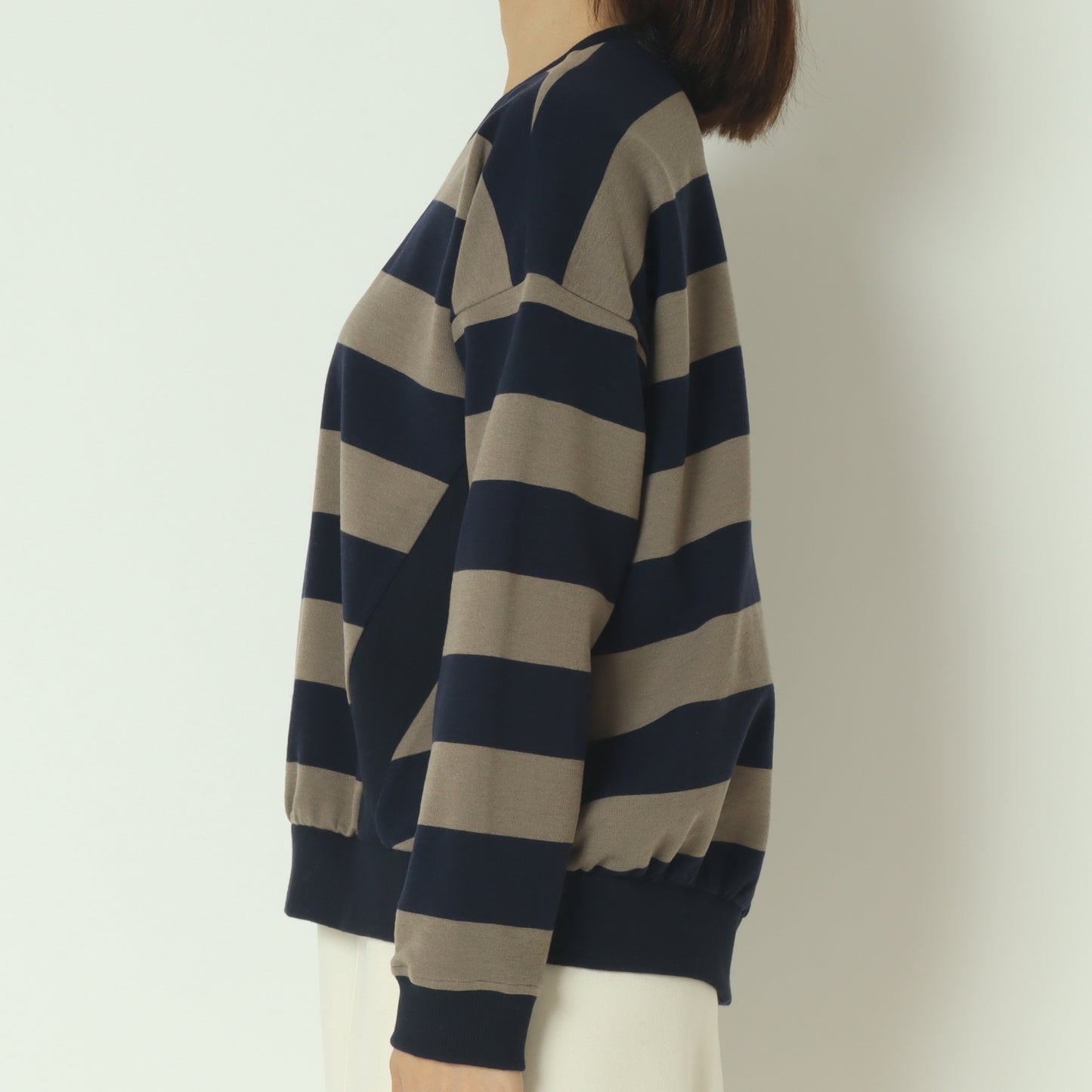 クルーネックボーダーカットソー  532929