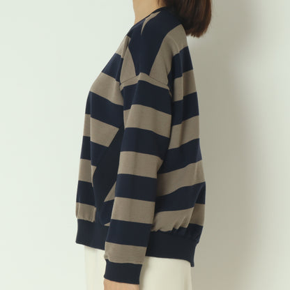 クルーネックボーダーカットソー  532929