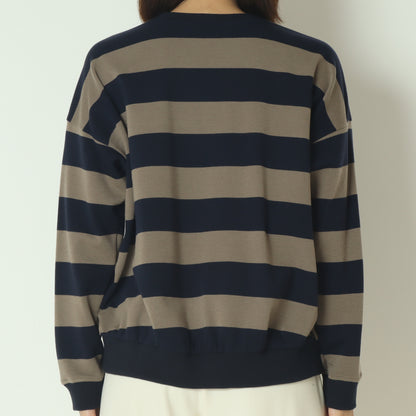 クルーネックボーダーカットソー  532929