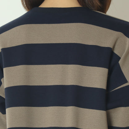クルーネックボーダーカットソー  532929