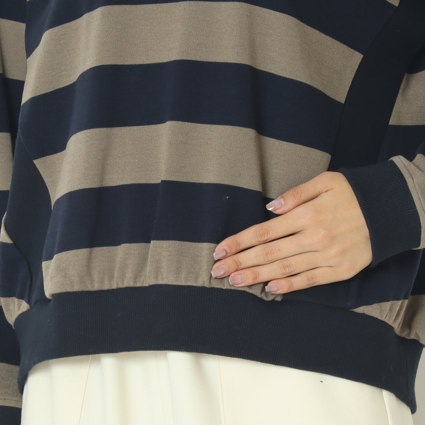 クルーネックボーダーカットソー  532929