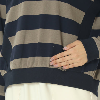 クルーネックボーダーカットソー  532929