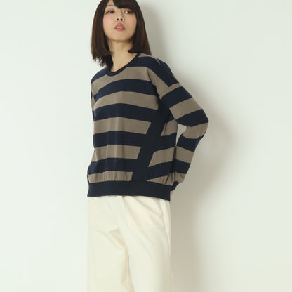 クルーネックボーダーカットソー  532929