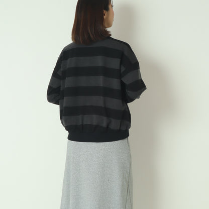 クルーネックボーダーカットソー  532929