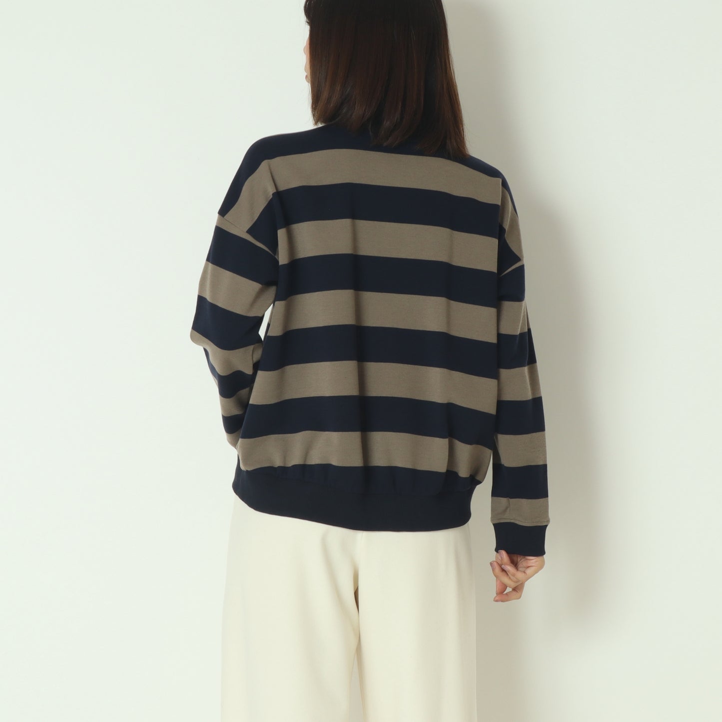 クルーネックボーダーカットソー  532929