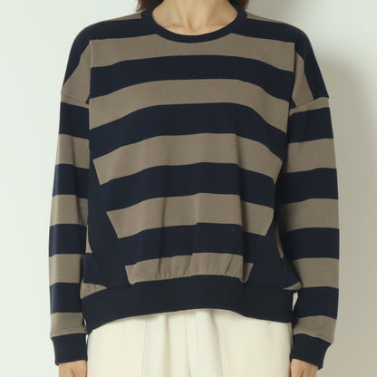 クルーネックボーダーカットソー  532929