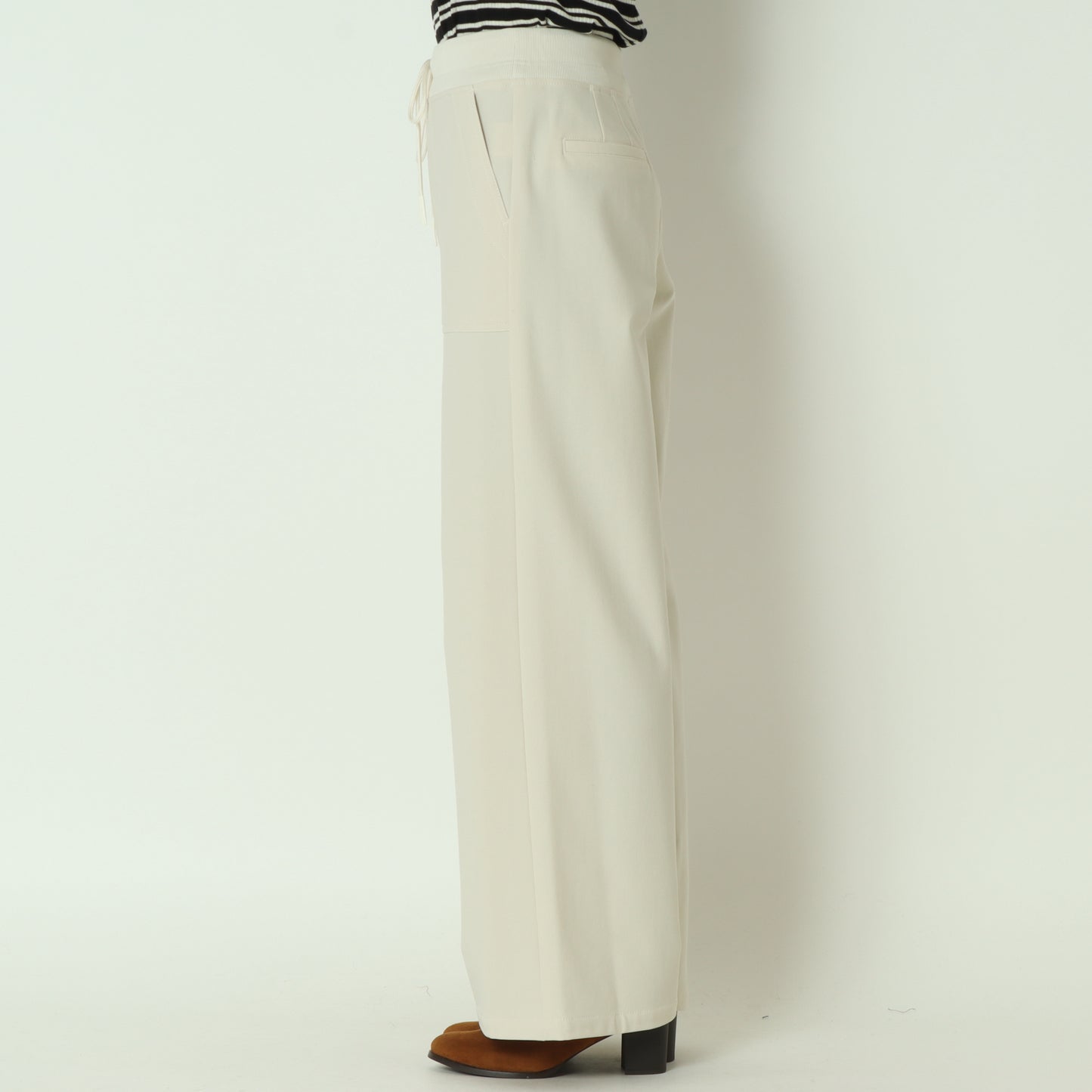 裏起毛ウエストリブワイドパンツ  541601